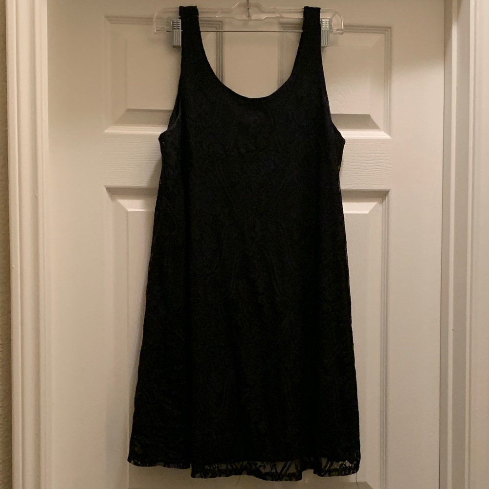 Soprano Black Lace A-Line Dress